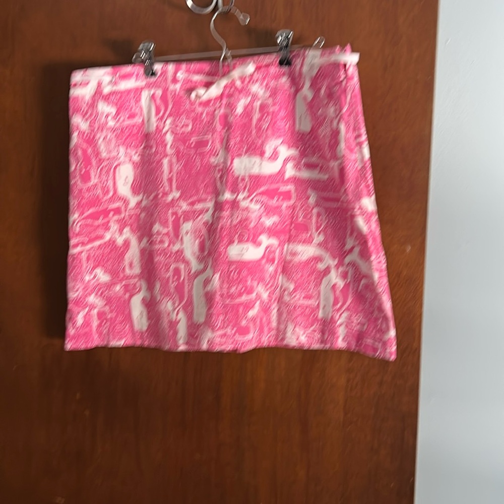 Vintage Lily Pulitzer pink skirt with white whales